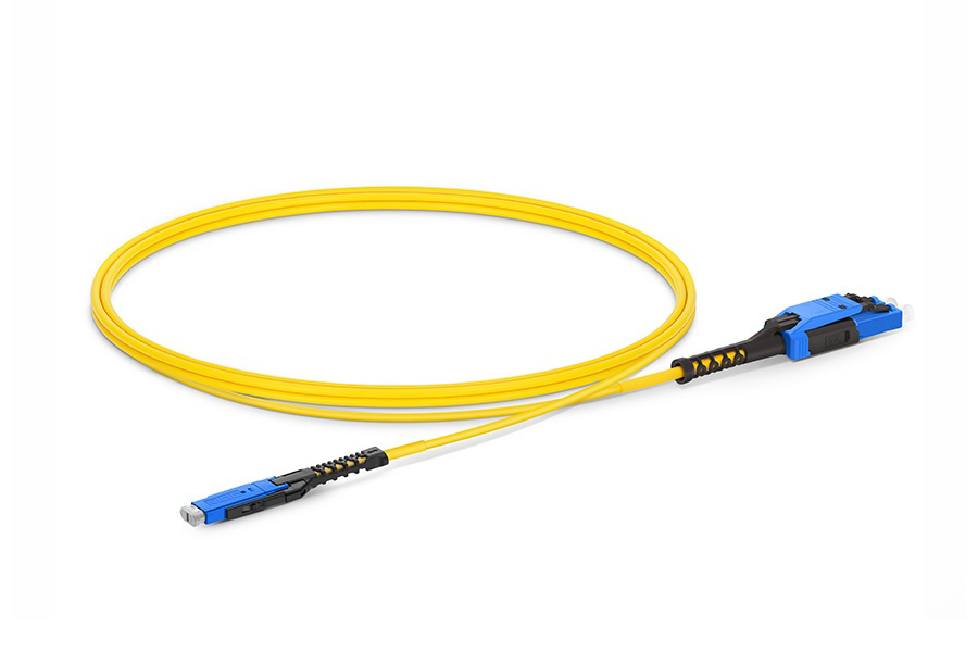 2.0mm CS UPC to LC Uniboot Duplex OS2 Singlemode PVC (OFNR) Fiber Optical Patch Cable for 200/400G