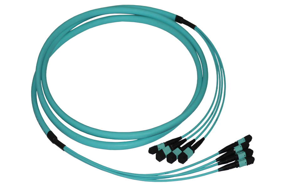 96 Fibers MPO (F) to MPO (F) Multimode OM3 Extension Trunk Cable for Bone Interconnection