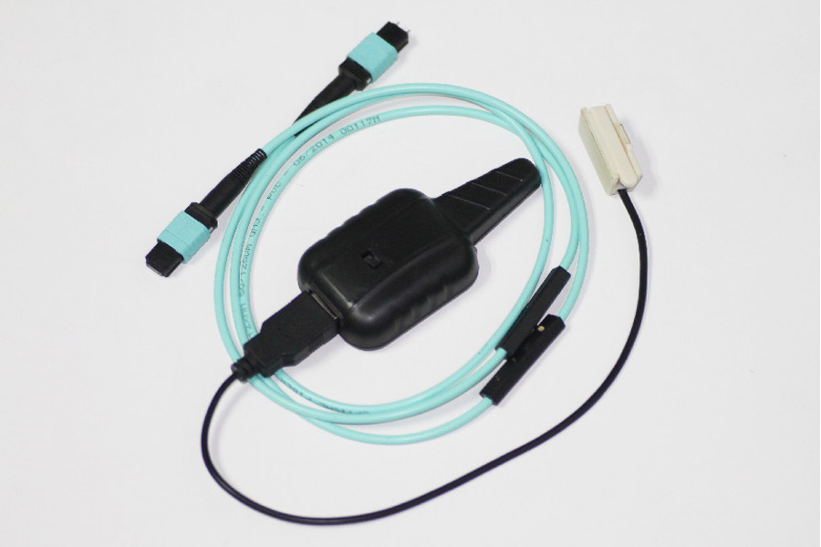 12 Cores 3.0mm MPO MTP Cable OM3 Optical Tracing ID Key Readers Cable