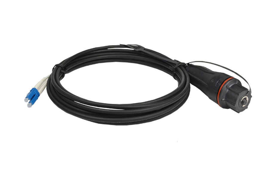 IP67 Waterproof LC Duplex to Fullaxs LC Singlemode Fiber Optic Assembly Cable