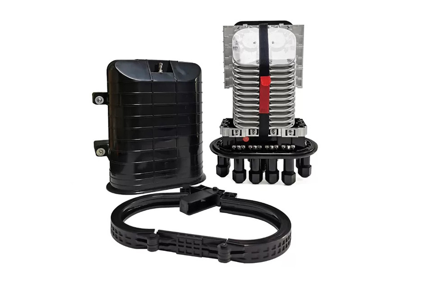 144 Cores IP68 Fiber Optical Dome Splice Closure, 2 Inlet 8 Outlet, Mechanical Sealed