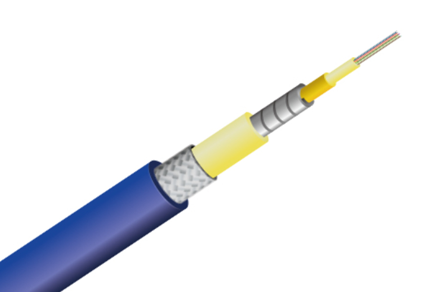 12FO Indoor Distribution Fiber Optical Armored Cable