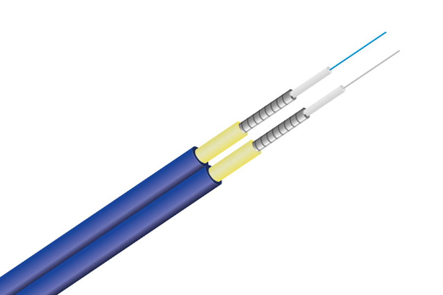 2FO Indoor Duplex Armored Fiber Optical Cable