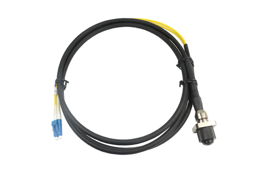 ODC Socket to LC / UPC SM 2-Cores Fanout Outdoor Fiber Optical Patch Cables, 2.0mm TPU Jacket