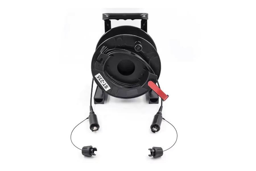 2/4/6/8 Fibers HMA Expanded Beam Tactical Armored Fibre Optic Patch Cord with Cable Reel for Digico Audio Console