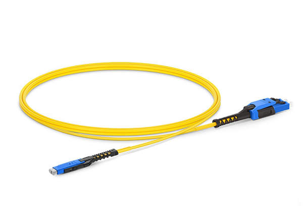 2.0mm CS UPC to LC Uniboot Duplex OS2 Singlemode PVC (OFNR) Fiber Optical Patch Cable for 200/400G