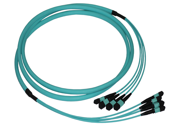 96 Fibers MPO (F) to MPO (F) Multimode OM3 Extension Trunk Cable for Bone Interconnection
