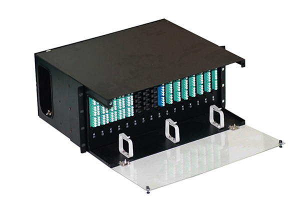 4RU 384-Fiber Rack Mount Patch Panel (MPO-LC, OS2 Single-Mode/Multimode)