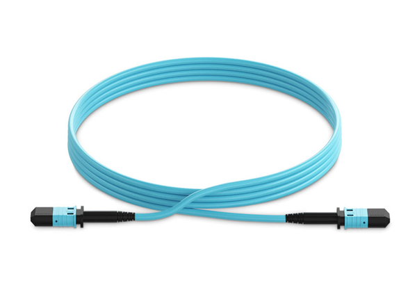 40Gbps 12FO MTP/MPO to MTP/MPO Fiber OM3 Trunk Aqua Cable