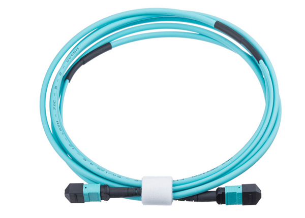 100Gbps 24FO MTP/MPO to MTP/MPO Fiber OM3 Trunk Aqua Cable