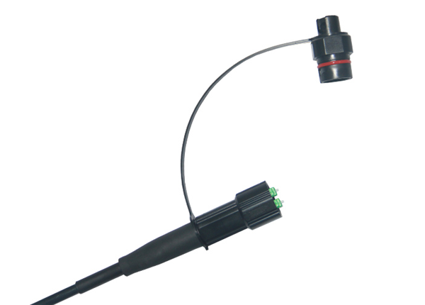 5.0mm 2FO FTTX Outdoor FastConnect Hardened (Ruggedized) LC/APC Round Drop Assembly Cable